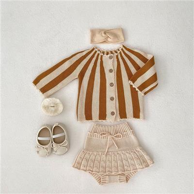 Striped Sweater Coat And Knit Bloomer 2 PCs Girls Suit
 – JOONI BLOOM
