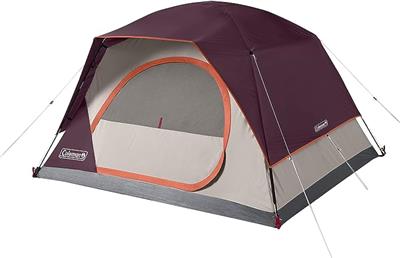 Amazon.com : Coleman Skydome Camping Tent, 2/4/6/8 Person Family Dome Tent with 5 Minute Setup, Strong Frame can Withstand 35MPH Winds, Roomy Interior