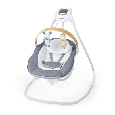Ingenuity Simple Comfort Compact Swing With Wood Toy Bar - Chambray : Target