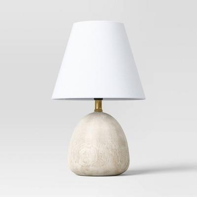 Faux Wood Mini Table Lamp White - Thresholdâ„¢ : Target