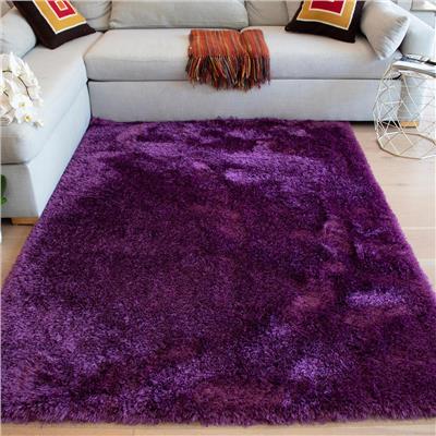 RugBerry Romance Purple Shag Area Rug Soft Plush Shaggy Modern Carpet