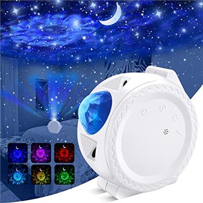 Boobhone Star Projector with 13 Lighting Effects, Voice & Touch Control, Adjustable Base - For Babies & Adults