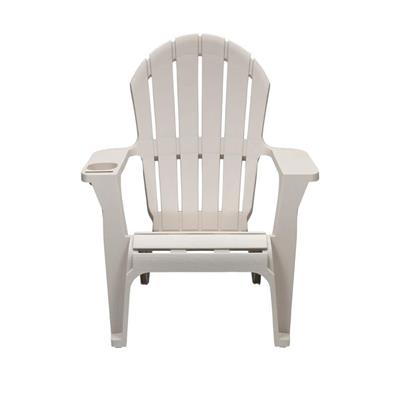 StyleWell Putty Plastic Adirondack Chair with Cup and Phone Holder 999-2101 - The Home Depot