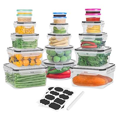 36 PCS Food Storage Containers (18 Stackable kitchen Storage Containers with 18 Lids airtight) - BPA-Free & Microwave, Dishwasher freezer Safe Meal Pr