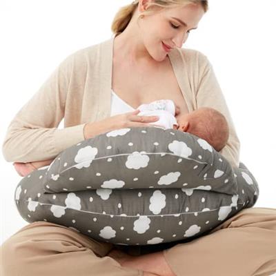 Momcozy Nursing Pillow for Breastfeeding, Original Plus Size Breastfeeding Pillows for More Support for Mom and Baby, with Adjustable Waist Strap and