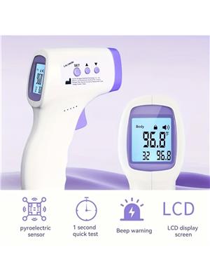 1pc Non-Contact Infrared Thermometer With Large LED Display Screen (Battery Not Included), High Precision Digital IR Temperature Gun For Measuring Bod