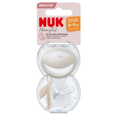 Nuk Mommy Feel Orthodontic Silicone Soother 0-9 Months 2 Pack - Sandstone | Soothers | Baby Bunting AU