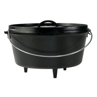 Lodge 8 Qt. Cast Iron Deep Dutch Oven with Lid and Bail Handle L12DCO3 - The Home Depot