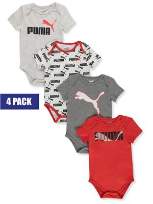 Puma Baby Boys 4-Pack Bodysuits