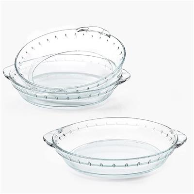 Amazon.com: 4 Packs Glass Pie Plates, MCIRCO Deep Pie Pans Set (7/8/9/10), Pie Baking Dishes with Handles for Baking and Serving, Clear: Home & Kit