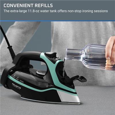 Amazon.com: Rowenta, Iron, Steam Force Stainless Steel Soleplate Steam Iron for Clothes, 400 Microsteam Holes, 1800 Watts, Ironing, Teal Clothes Iron