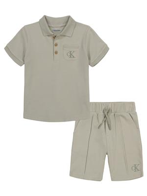 Calvin Klein Green Knit Short Set