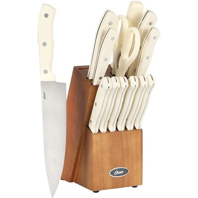 14 Piece Stainless Steel Blade Cutlery Set in White