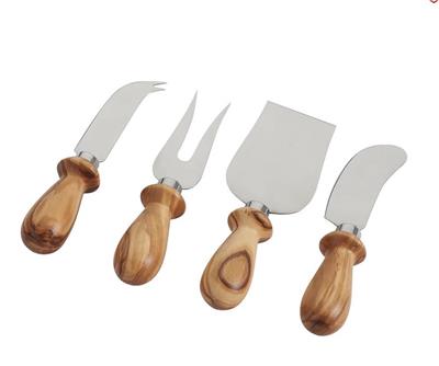 Olive Wood Cheese Knives, Set of 4 | Pottery Barn