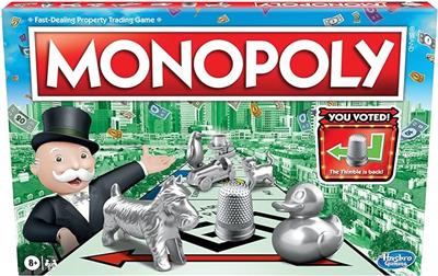 Amazon.com: Monopoly Game, Family Board Games for 2 to 6 Players & Kids Ages 8 and Up, Includes 8 Tokens (Token Vote Edition) : Toys & Games