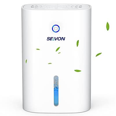 SEAVON Dehumidifiers for Home, 215 sq.ft Portable 27oz Quiet Mini Dehumidifier for Bedroom Basements Bathroom Garage Wardrobe Closet Kitchen Office RV