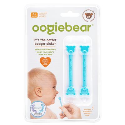 Oogiebear 2pk Baby Nose and Earwax Picker with Case
