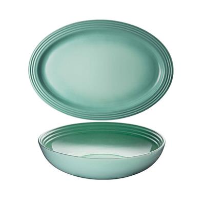 Stoneware Serving Bowl and Serving Platter Set | Le Creuset