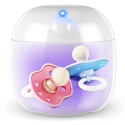 Portable Dummy Steriliser, Mini UV-C Sanitizer Box for Pacifier, 99.99% Sterilization in 3 Mins, USB-C Rechargeable, Mini Sterilizer Box for Baby Paci