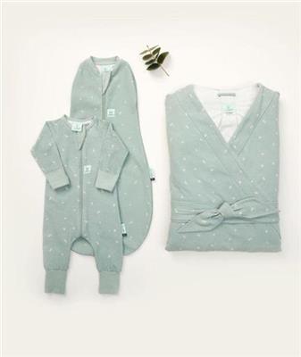 Matching Robe & Baby Swaddle Pack in Sage | ergoPouch