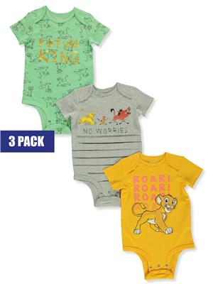 Disney The Lion King Baby Boys 5-Pack Bodysuits