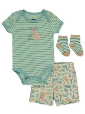 Duck Duck Goose Baby Boys 3-Piece Shorts Set Outfit