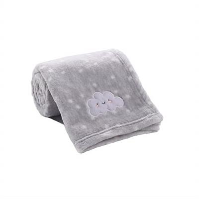CREVENT 30X40 Cute Cozy Fluffy Warm Baby Blanket for Boys Infants Toddlers Bedding Crib Cot Stroller, Baby Shower Birthday Newborns Gift - Grey