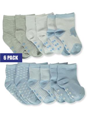 Emporio Baby Baby Boys 6-Pack Cozy Baby Socks