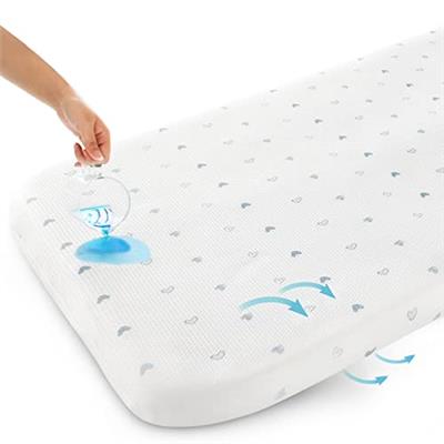 Bassinet Mattress Pad (16” x 32”), Fit for Dream On Me Karley & Poppy Traveler Portable Bassinet, Waterproof Breathable Soft Baby Foam with Removable
