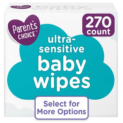 Parents Choice Ultra-Sensitive Baby Wipes, 270 Count (Select for More Options) - Walmart.com