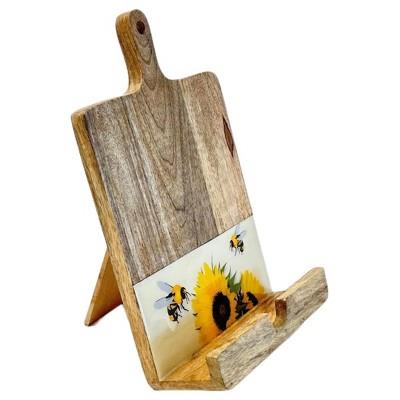 Lexi Home Mango Wood Sunflower Bee Book Holder : Target