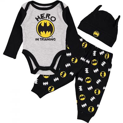 Batman Hero In Training 3-Piece Infant Bodysuit Pant and Hat Set-0-3 Months - Walmart.com