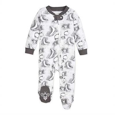 Burts Bees Baby Sleep and Play PJs, 100% Organic Cotton One-Piece Zip Front Romper Jumpsuit Pajamas