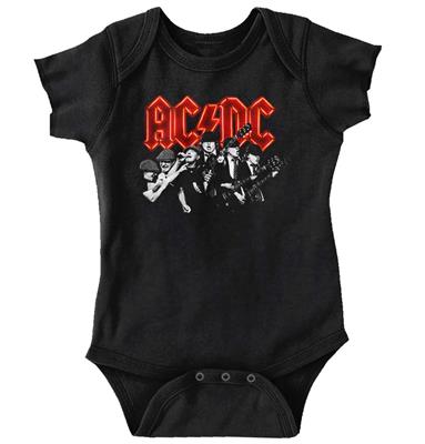 Vintage ACDC Rock Band Members Romper Boys or Girls Infant Baby Brisco Brands - Walmart.com