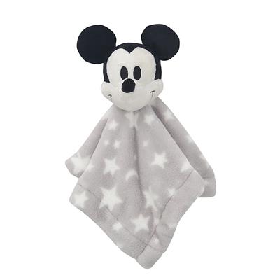 Lambs & Ivy Disney Baby Mickey Mouse Gray Stars Security Blanket/Lovey