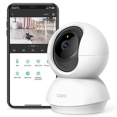 TP-Link Tapo Pan/Tilt Security Camera for Baby Monitor, Pet Camera w/ Motion Detection, 1080P, 2-Way Audio, Night Vision, Cloud & SD Card Storage, Wor