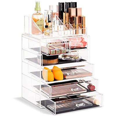 Sorbus Clear Cosmetic Makeup Organizer - Make Up & Jewelry Storage, Case & Display - Spacious Design - Great Holder for Dresser, Bathroom, Vanity & Co