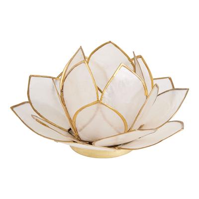 Capiz 20 Petal Lotus Tealight Candle Holder - World Market
