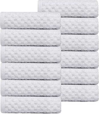 Amazon.com: COTTON CRAFT Euro Spa Waffle Wash Cloth - Set of 12 Luxury Pure Ringspun Cotton Waffle Weave Bathroom Face Towel - Everyday Plush Absorben