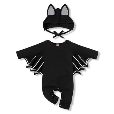 Rutoe My First Halloween Outfit Newborn Baby Boy Halloween Clothes Infant Bat Hoodie Romper Playsuit Jumpsuits 0-12Months