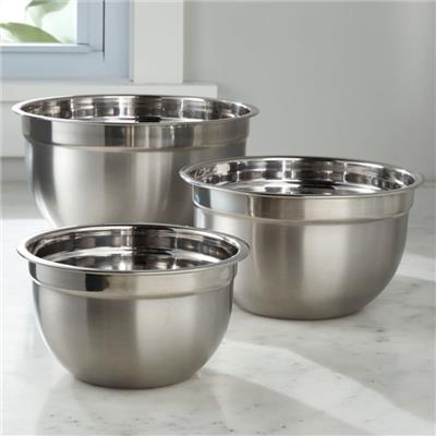 Stainless Steel Bowls, Set of 3   Reviews | Crate & Barrel