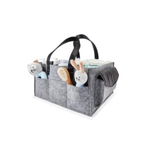 Large Nappy Caddy - Grey and Black - Kmart