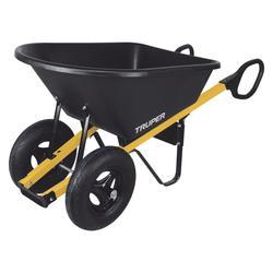 Truper® Poly 2-Wheel Wheelbarrow with Ergo Grips Steel Handle - 6 cu.ft. at Menards®