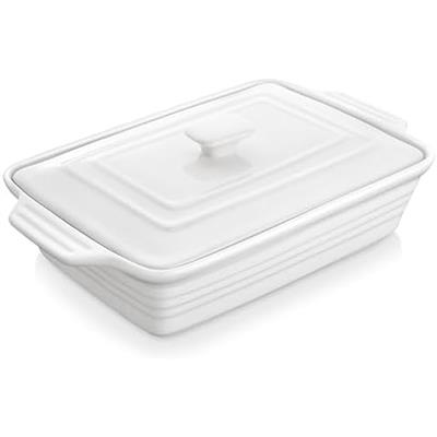 Amazon.com: HVH Ceramic Casserole Dish with Lid Oven Safe, 9x13 Casserole Dish, Covered Rectangular Casserole Dish Set, 3.5 Quart Large Casserole Dish
