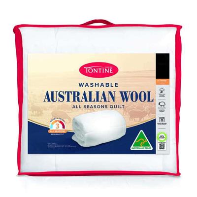 Tontine Australian Washable Wool All Seasons Quilt White King