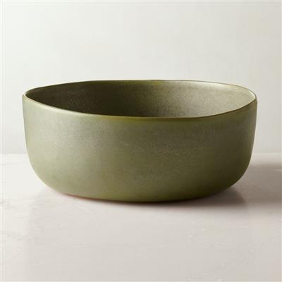 Drift Green Serving Bowl with Reactive Glaze + Reviews | CB2