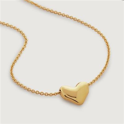 Heart Chain Necklace Adjustable 41-46cm/16-18 in 18k Gold Vermeil on Sterling Silver | Jewellery by Monica Vinader