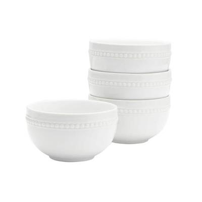 Everyday White® Beaded Set of 4 Fruit Bowls | Fitz and Floyd