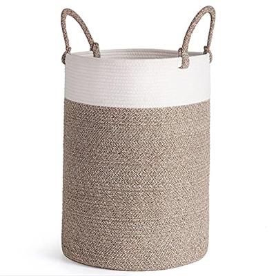INDRESSME Large Laundry Basket, 60L Dirty Clothes Hamper, Baby Laundry Hamper for Toys, Woven Laundry Basket for Clothes, Blanket Storage Basket, 19.7