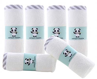 HIPHOP PANDA Baby Washcloths, Rayon Made from Bamboo - 2 Layer Ultra Soft Absorbent Newborn Bath Face Towel - Reusable Baby Wipes for Delicate Skin -